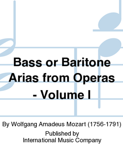 20 Arias From Opera Volume I Bass Voice