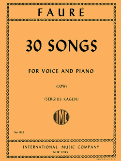 30 Songs For Low Voice And Piano
