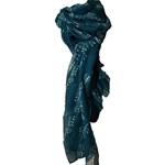 Scarf - Fashion Scarf, Music Notes, Teal