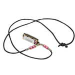 M38NPI Mini-Harmonica Necklace Pink Hohner M38N-PI