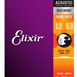 Gore  Ac Guitar String Set Light 80/20 Bronze Nanoweb Elixir 11052 12/53