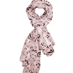 Scarf Blush w/Black Notes Lightweight