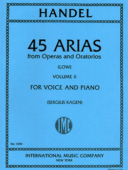 45 Arias Volume II Low Voice And Piano