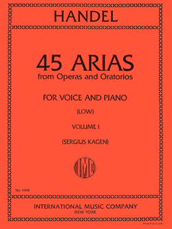 45 Arias Volume I Low Voice & Piano