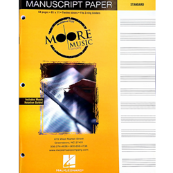 Moore Music Manuscript 64 Page Hole Punched