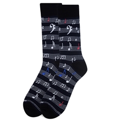 Men's Music Sheet Note Novelty Socks