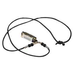 M38NBL Mini-Harmonica Necklace Black Hohner M38N-BL