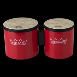 BG530052 Bongo Drums Pre-Tuned Fiberskyn Red Remo BG-5300-52