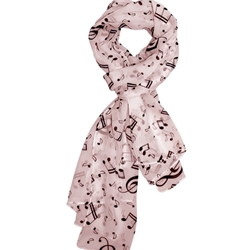 Scarf Blush w/Black Notes Lightweight