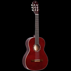 3/4 Classical Guitar Outfit Wine Red Gloss Finish Ortega R121-3/4WR